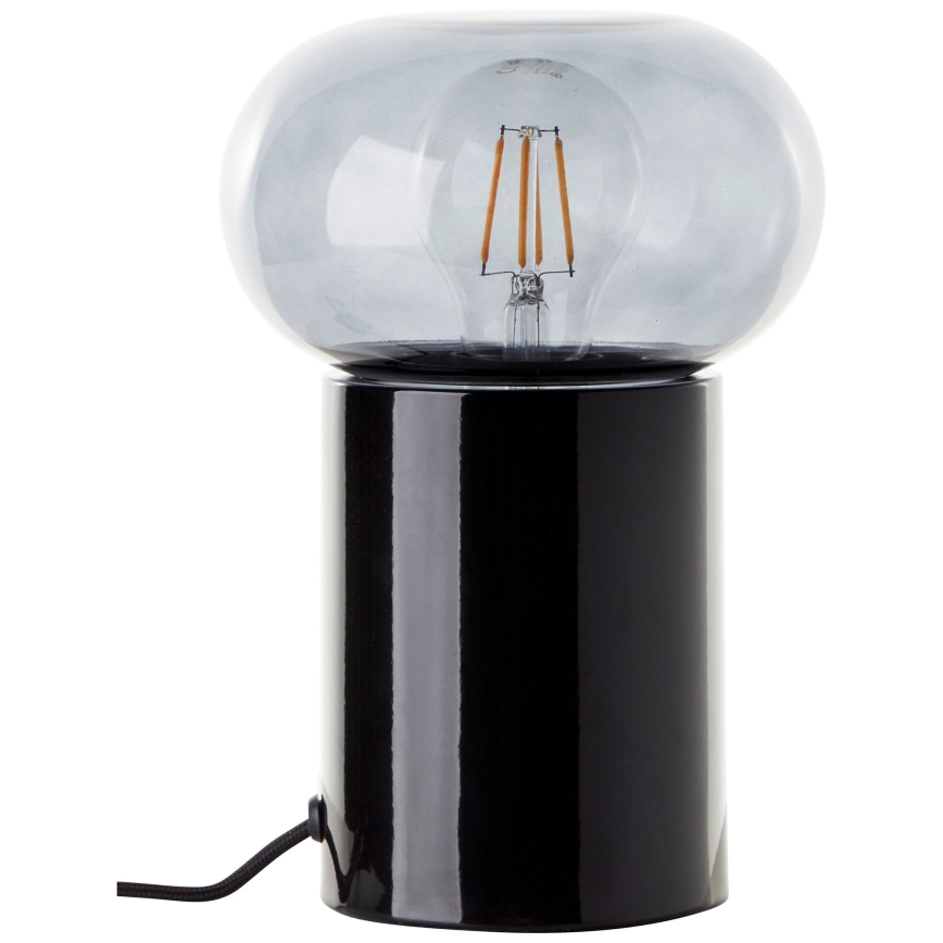 Brilliant - Stona lampa KNUT 1xE27/25W/230V crno/prozirna