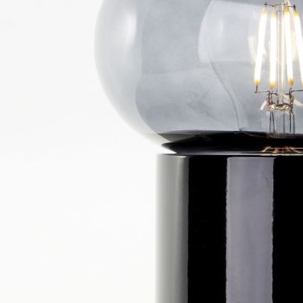 Brilliant - Stona lampa KNUT 1xE27/25W/230V crno/prozirna