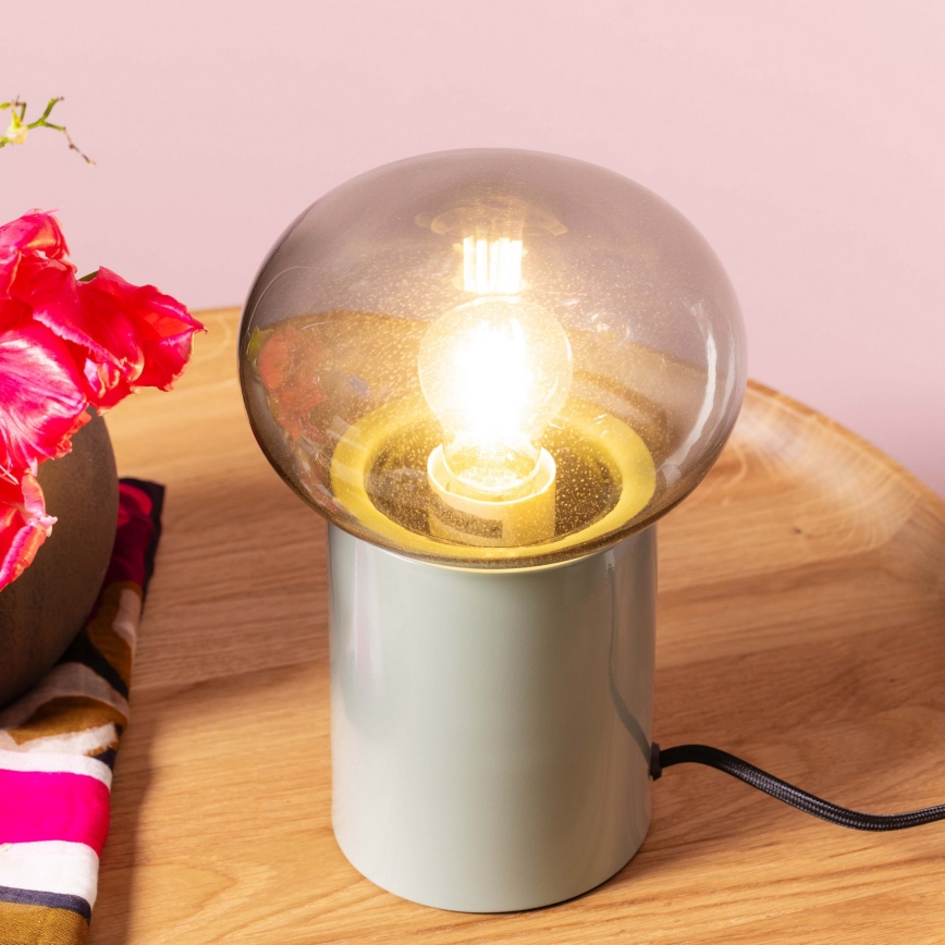 Brilliant - Stona lampa KNUT 1xE27/25W/230V zelena/prozirna