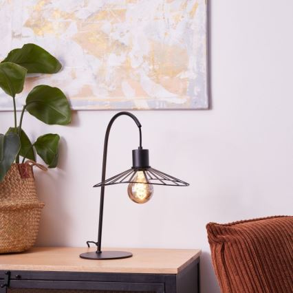 Brilliant - Stona lampa LEIKA 1xE27/52W/230V crno