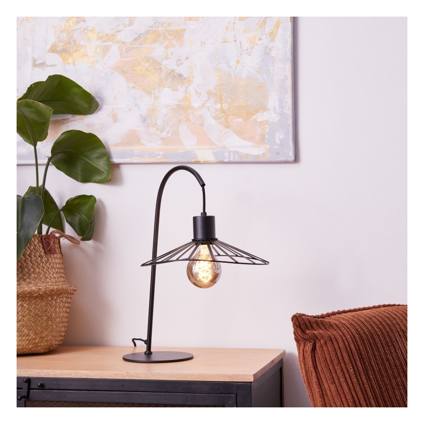Brilliant - Stona lampa LEIKA 1xE27/52W/230V crno