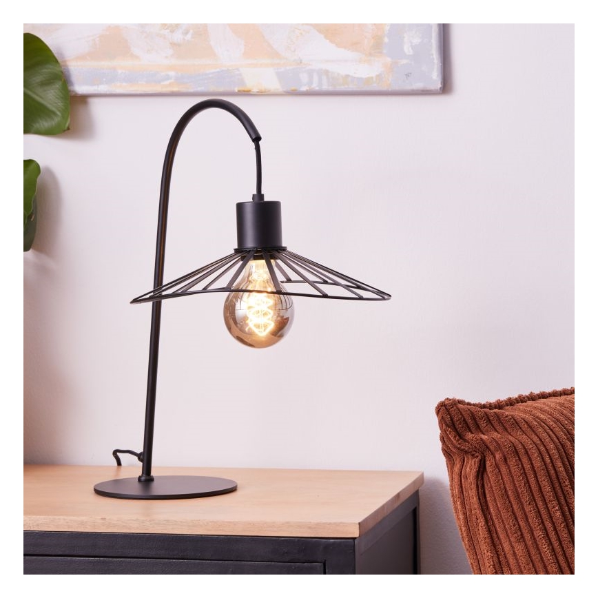 Brilliant - Stona lampa LEIKA 1xE27/52W/230V crno