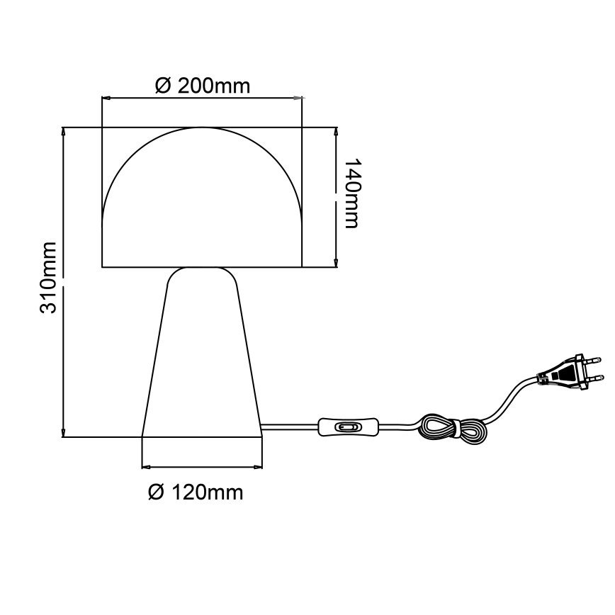 Brilliant - Stona lampa NALAM 1xE14/40W/230V crno - FSC sertifikovano