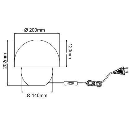 Brilliant - Stona lampa NALAM 1xE14/40W/230V sivo - FSC sertifikovano
