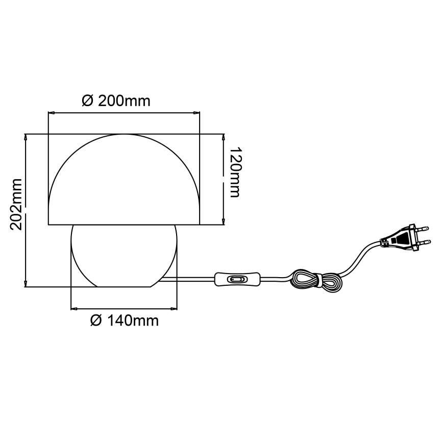 Brilliant - Stona lampa NALAM 1xE14/40W/230V sivo - FSC sertifikovano