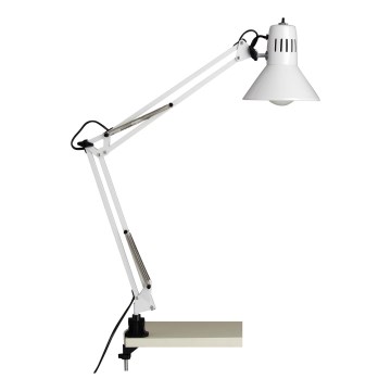 Brilliant - Stona lampa sa stezaljkom HOBBY 1xE27/40W/230V bela