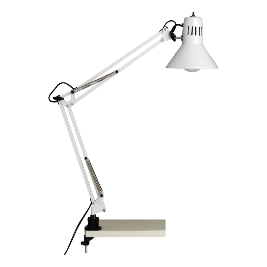 Brilliant - Stona lampa sa stezaljkom HOBBY 1xE27/40W/230V bela