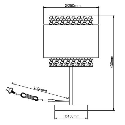 Brilliant - Stona lampa WATERLILLY 1xE27/60W/230V sivo