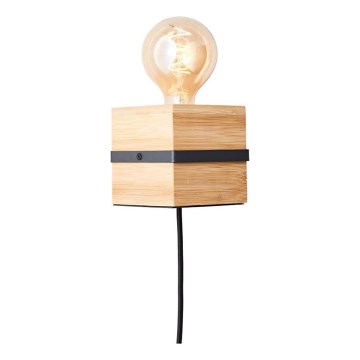 Brilliant - Zidna lampa BENNY 1xE27/40W/230V bambus