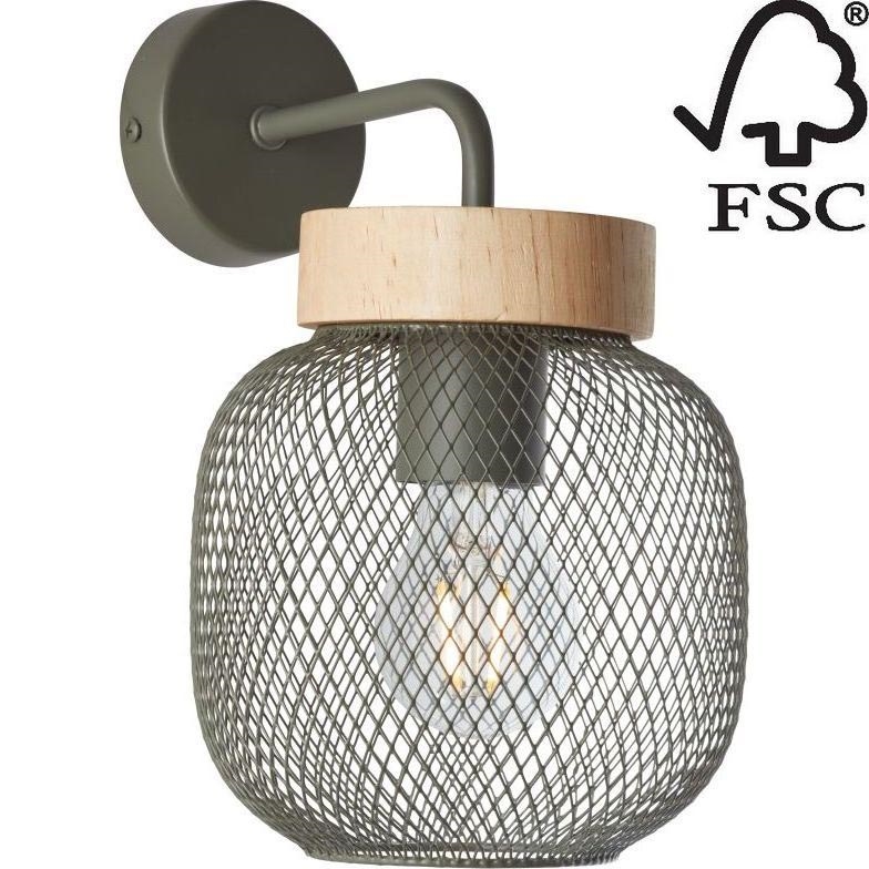 Brilliant - Zidna lampa GIADA 1xE27/40W/230V zelena - FSC sertifikovano