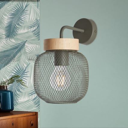Brilliant - Zidna lampa GIADA 1xE27/40W/230V zelena - FSC sertifikovano