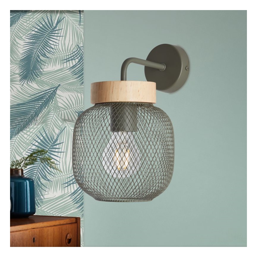 Brilliant - Zidna lampa GIADA 1xE27/40W/230V zelena - FSC sertifikovano