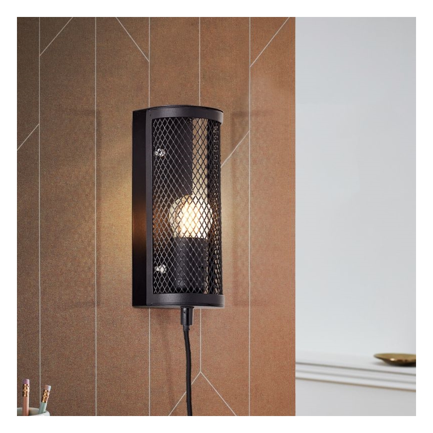 Brilliant - Zidna lampa MAZE 1xE27/40W/230V crno