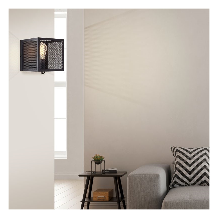 Brilliant - Zidna lampa MAZE 1xE27/40W/230V crno