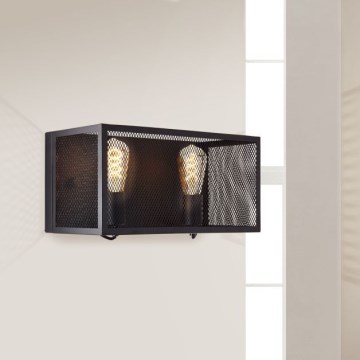 Brilliant - Zidna lampa MAZE 2xE27/40W/230V crno