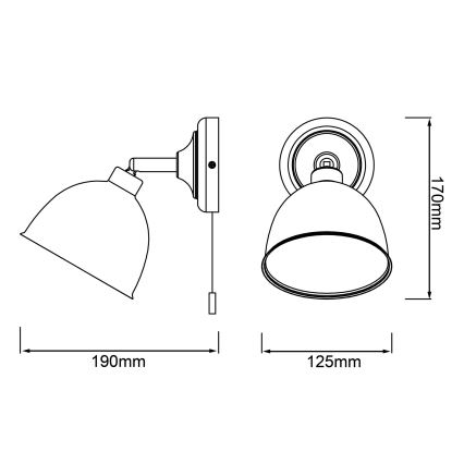 Brilliant - Zidna reflektorska lampa TELIO 1xE14/28W/230V bela