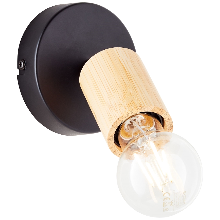 Brilliant - Zidna reflektorska lampa TIFFANY 1xE27/28W/230V bambus