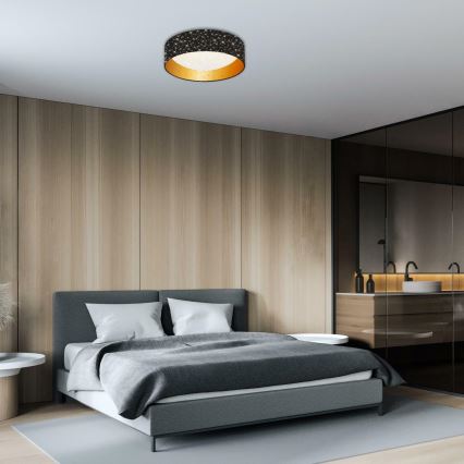 Brilo 3482-015 - LED Plafonjera MAILA STARRY LED/12W/230V crno/zlatna