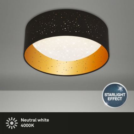 Brilo 3482-015 - LED Plafonjera MAILA STARRY LED/12W/230V crno/zlatna