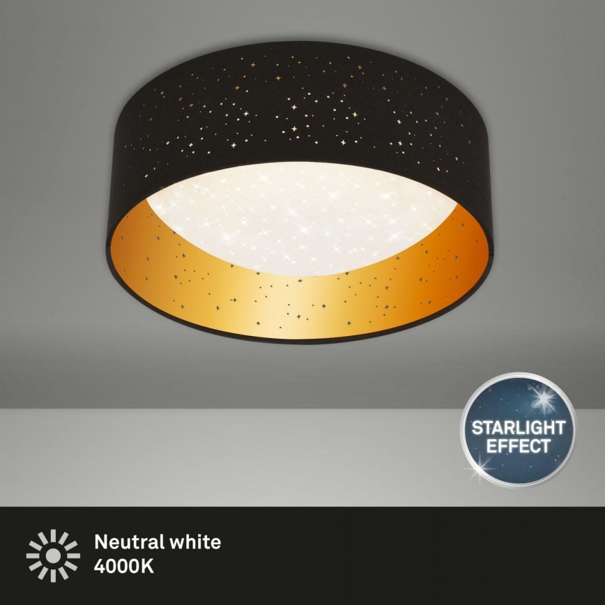 Brilo 3482-015 - LED Plafonjera MAILA STARRY LED/12W/230V crno/zlatna