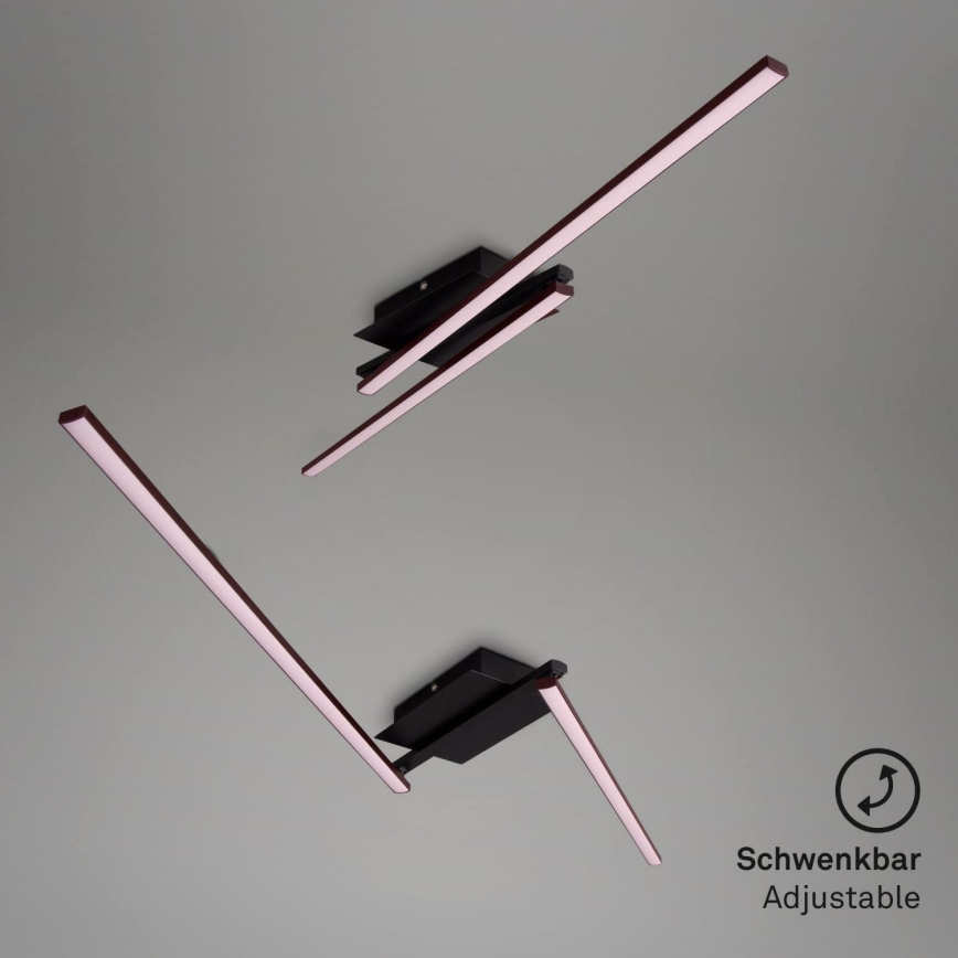 Brilo 3500-015 - LED Nadgradni luster STAFF 2xLED/6W/230V crno