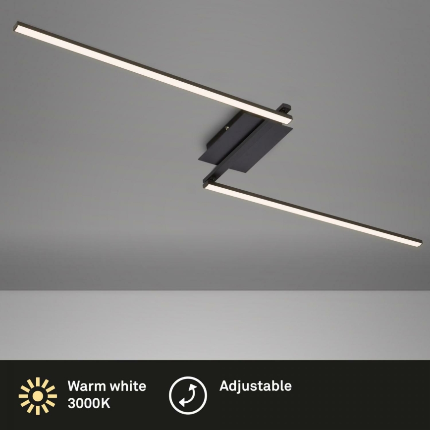 Brilo 3500-015 - LED Nadgradni luster STAFF 2xLED/6W/230V crno