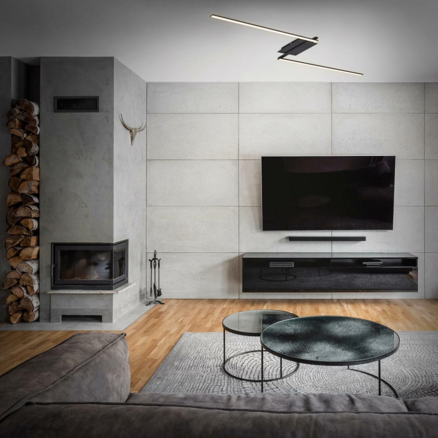 Brilo 3500-015 - LED plafonski luster STAFF 2xLED/6W/230V crna