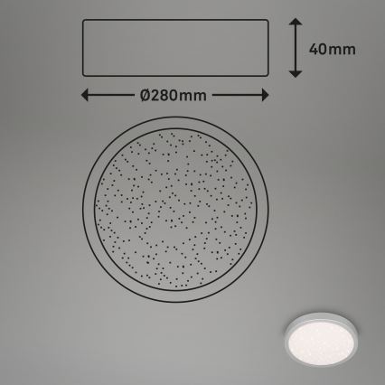 Brilo 3649-014 - LED plafonjera za kupatilo RUNA LED/18,5W/230V IP44 srebrno