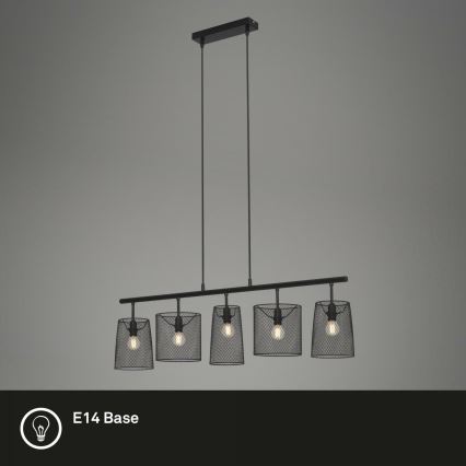 Brilo 4076-055 - Luster na sajli RETRO 5xE14/40W/230V