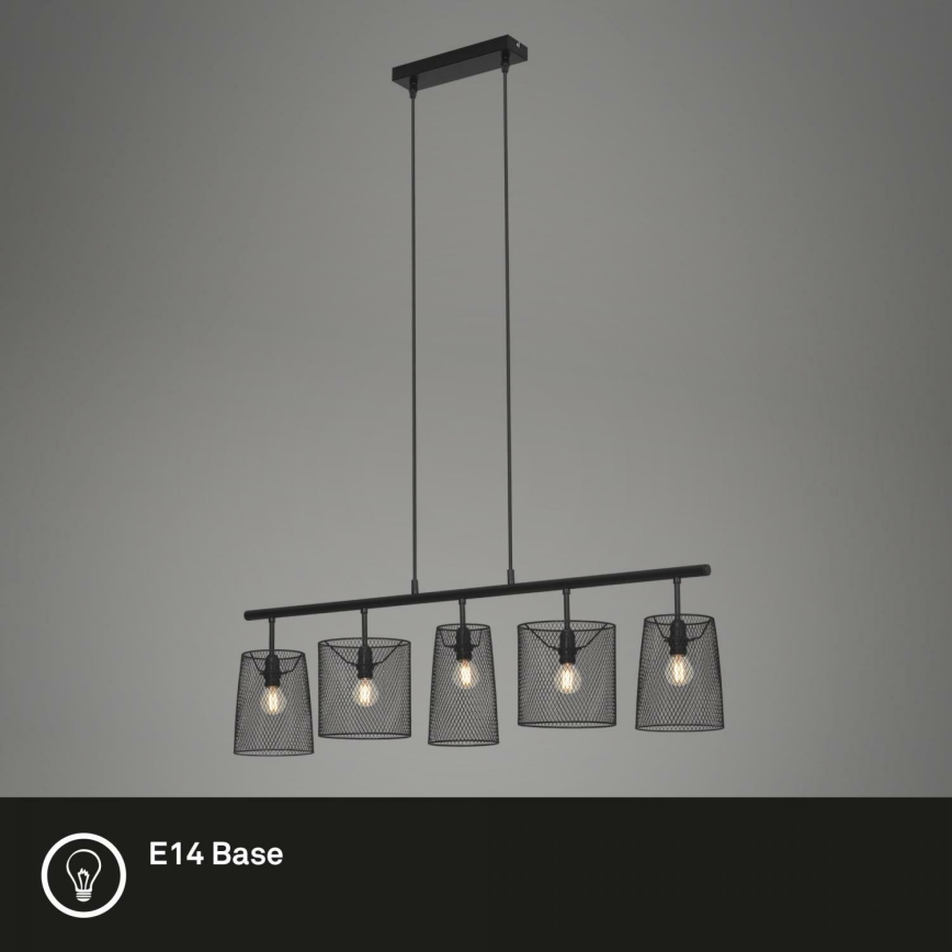 Brilo 4076-055 - Luster na sajli RETRO 5xE14/40W/230V