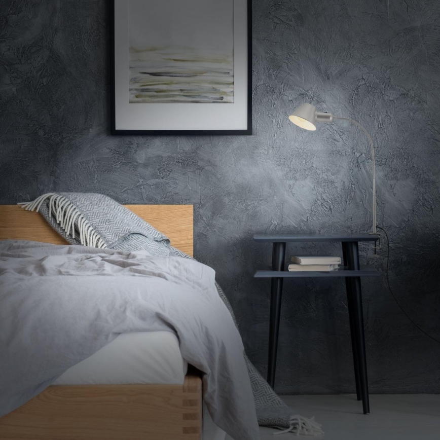 Brilo - Fleksibilna stona lampa sa štipaljkom 1xE27/10W/230V srebrno