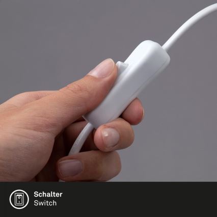 Brilo - LED fleksibilna stona lampa sa klipsom TRASNA LED/7,5W/230V bela