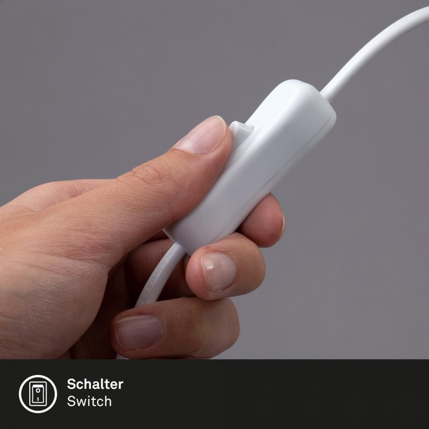 Brilo - LED fleksibilna stona lampa sa klipsom TRASNA LED/7,5W/230V bela