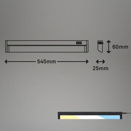 Brilo - LED Lampa ispod ormarića LED/6,5W/230V 2700/4000/6500K