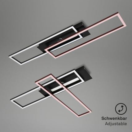 Brilo - LED Nadgradni luster FRAME 2xLED/20W/230V crno