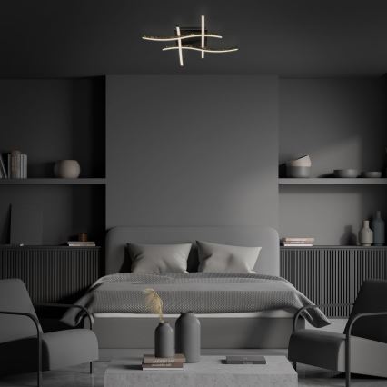 Brilo - LED Nadgradni luster REY 4xLED/6W/230V crno