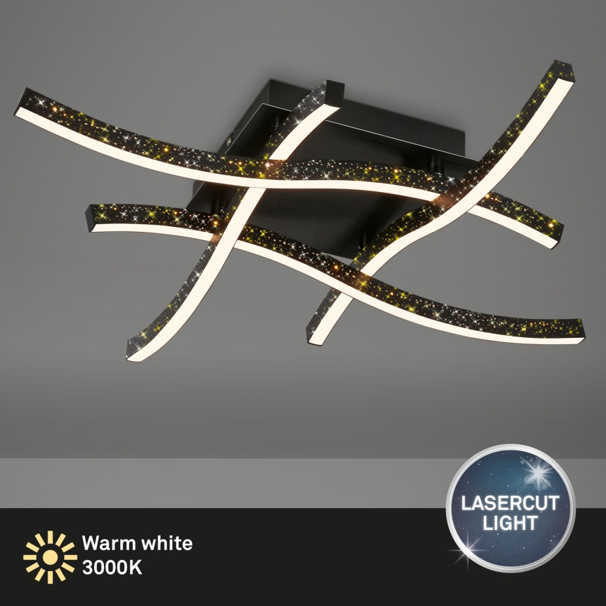 Brilo - LED Nadgradni luster REY 4xLED/6W/230V crno