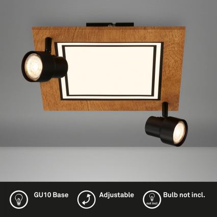 Brilo - LED Plafonjera LED/12W/230V + 2xGU10/9W 3000K