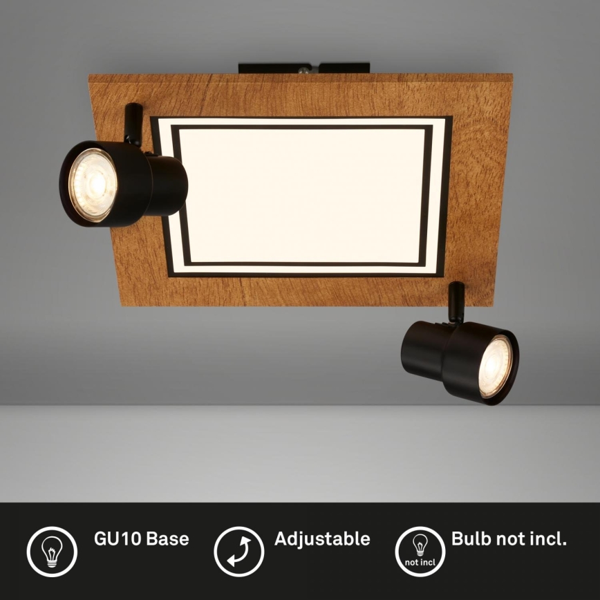 Brilo - LED Plafonjera LED/12W/230V + 2xGU10/9W 3000K