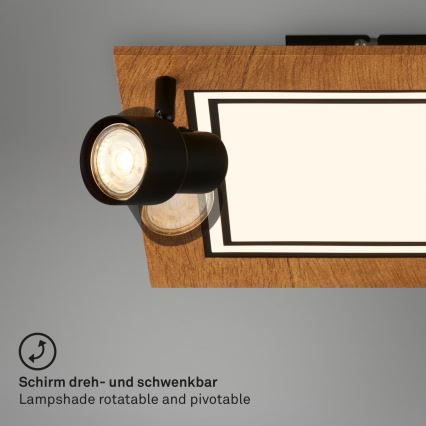Brilo - LED Plafonjera LED/12W/230V + 2xGU10/9W 3000K