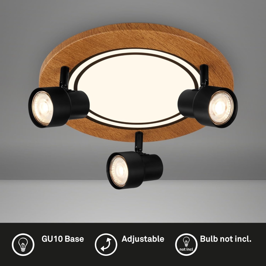 Brilo - LED Plafonjera LED/12W/230V + 3xGU10/9W 3000K