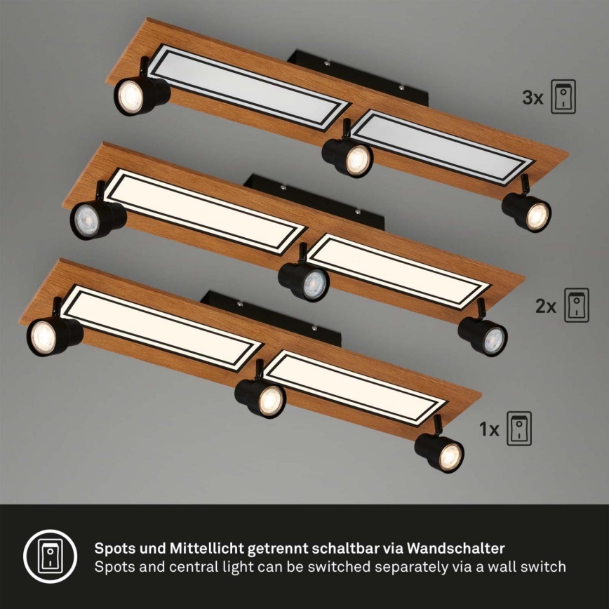 Brilo - LED Plafonjera LED/24W/230V + 3xGU10/9W 3000K