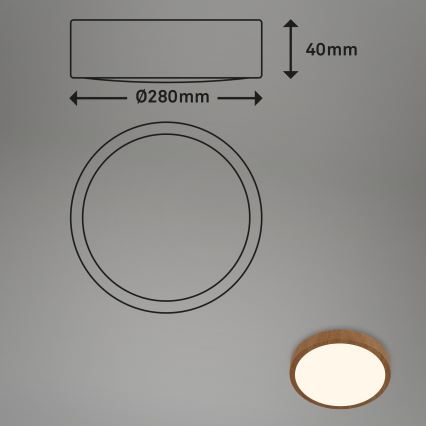 Brilo - LED Plafonjera RUNA LED/12W/230V