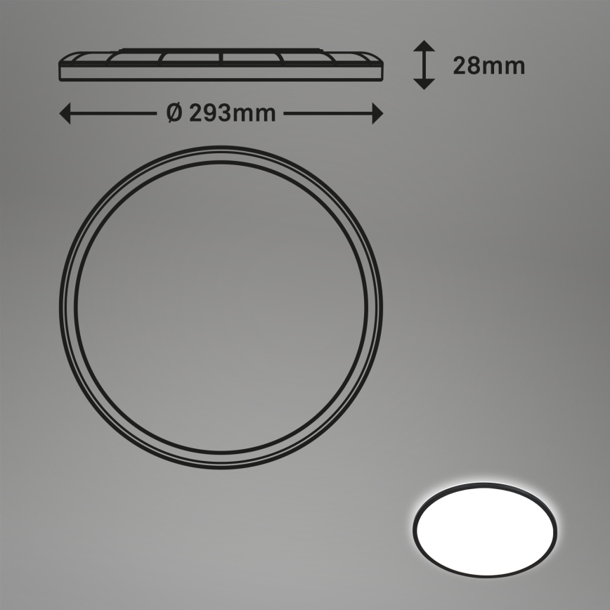 Brilo - LED Plafonjera SLIM LED/18W/230V pr. 29,3 cm