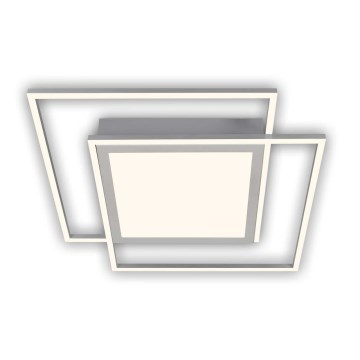 Brilo - LED plafonsko svetlo 2xLED/16W/230V + LED/19W 51,5x51,5 cm mat hrom
