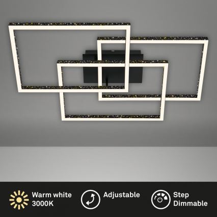 Brilo - LED Prigušiva plafonjera FRAME LED/57W/230V 3000K crno