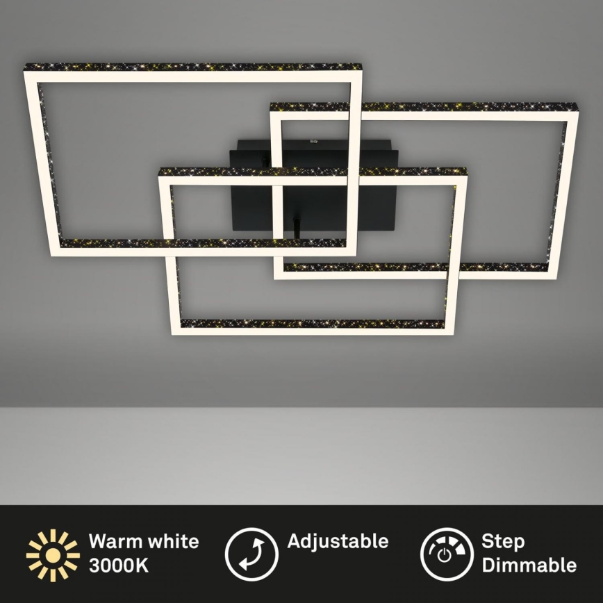 Brilo - LED Prigušiva plafonjera FRAME LED/57W/230V 3000K crno