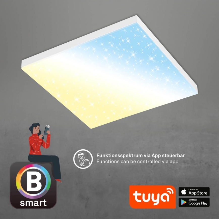 Brilo - LED Prigušiva plafonjera FRAMELESS LED/24W/230V 3000-6500K Wi-Fi Tuya + Daljinski upravljač