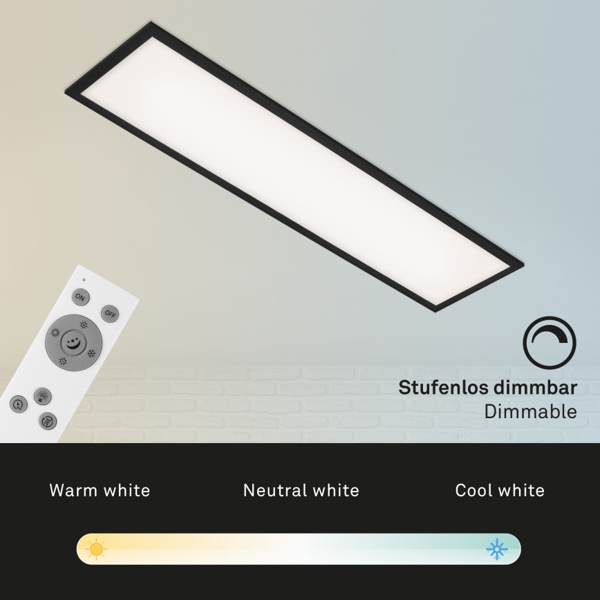 Brilo - LED Prigušiva plafonjera PIATTO LED/24W/230V 3000-6500K 100x25 cm + Daljinski upravljač