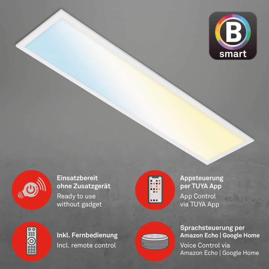 Brilo - LED Prigušiva plafonjera PIATTO LED/28W/230V 3000-6500K Wi-Fi Tuya + Daljinski upravljač